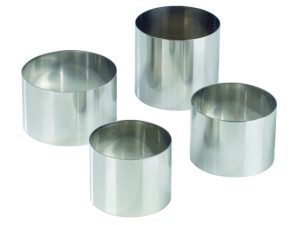CERCLE A ENTREMETS INOX DE 80 MM ET UNE HAUTEUR DE 45MM