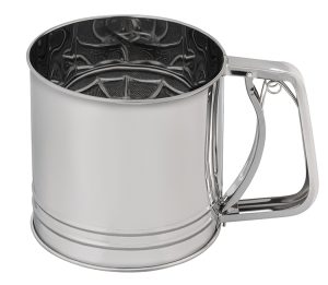 TAMIS A FARINE AUTOMATIQUE DIAM 100 MM INOX A POIGNEE