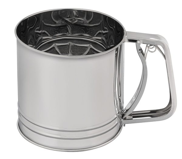 TAMIS A FARINE AUTOMATIQUE DIAM 100 MM INOX A POIGNEE