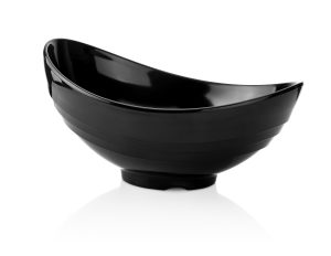 SALADIER OVAL DIVA EN MELAMINE NOIR