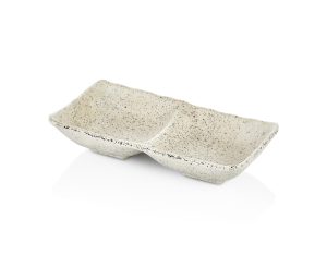 PLAT A RAMEQUIN DOUBLE EN GRANIT BEIGE