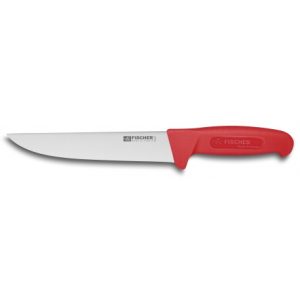 COUTEAU BOUCHER ROUGE 23 CM