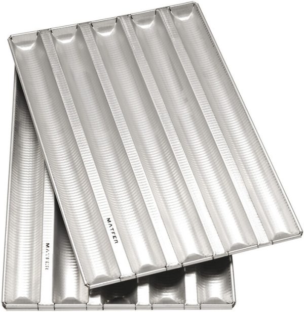 PLAQUE A PAIN ALU GAUFER 5 BAGUETTES ALU ONDULEE