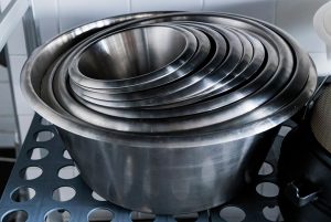BASSINE A PATISSERIE INOX 16 CM  INOX FOND PLAT