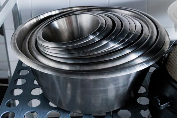 BASSINE A PATISSERIE INOX 16 CM  INOX FOND PLAT