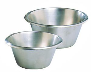 BASSINE A PATISSERIE INOX 24 CM  INOX FOND PLAT