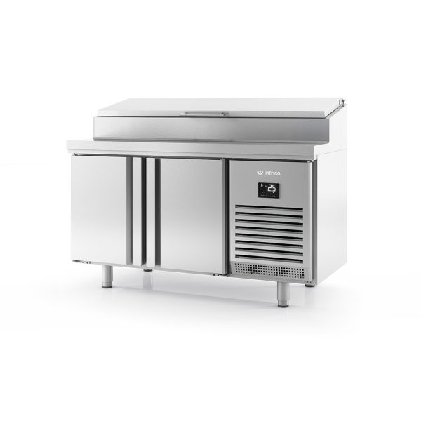 MEUBLE A SALADE DESSUS INOX 2P
