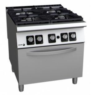CUISINIERE A GAZ 4 FEUX SUR FOUR S/K