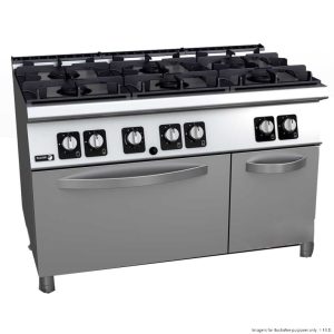 CUISINIERE A GAZ 6 FEUX SUR FOUR S/K