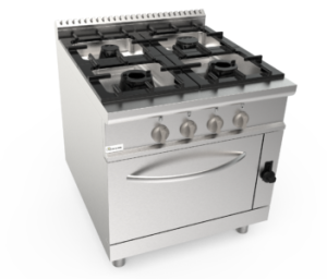 CUISINIERE A GAZ 4 FEUX S/FOUR A GAZ GN 2/1