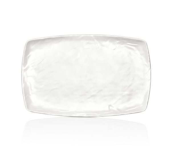 ASSIETTE CARRE PLATE 23,5X37 BLANC M7437