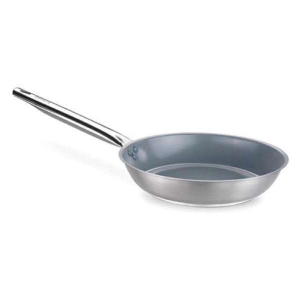 POELE INOX  ANTI ADHESIF CERAMIQUE  32 CM