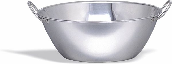 BASSINE A FOND PLAT INOX 40 CM