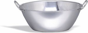BASSINE A FOND PLAT INOX 45 CM